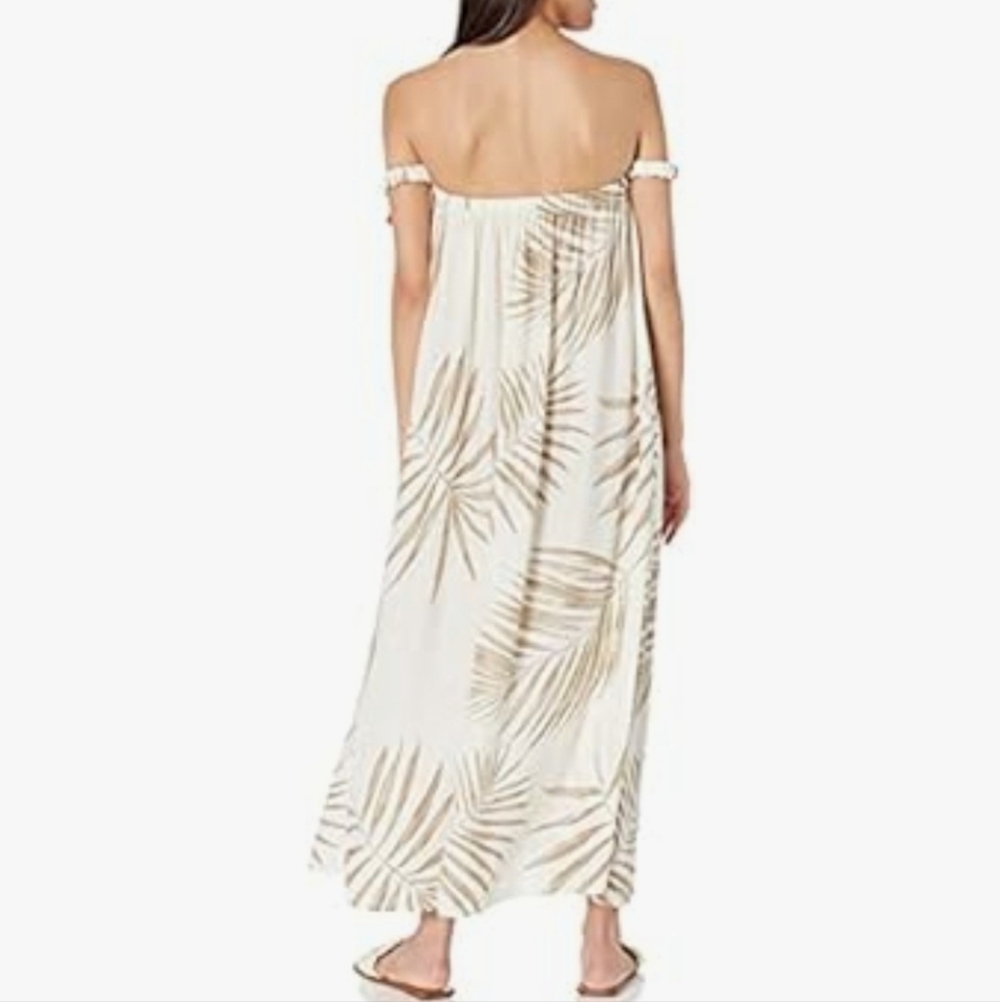 BB Dakota by Steve Madden Cream And Grey Palm Down Maxi Dress Size S - Picture 6 of 16